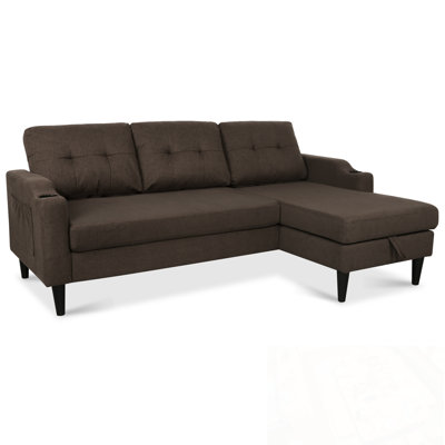 Xanthe Sofa with chaise and tufted back