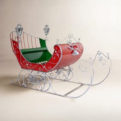 Large Victorian Christmas Sleigh Lawn Art