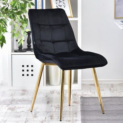 Alantae 121.9cm H Tufted Polyester Blend Upholstered Metal Side Chair