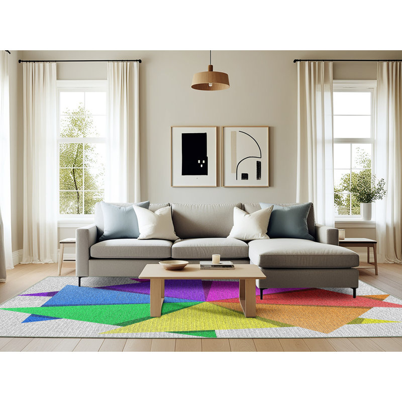 Mauve Tapis décoratif, Rectangle 6 pi x 9 pi