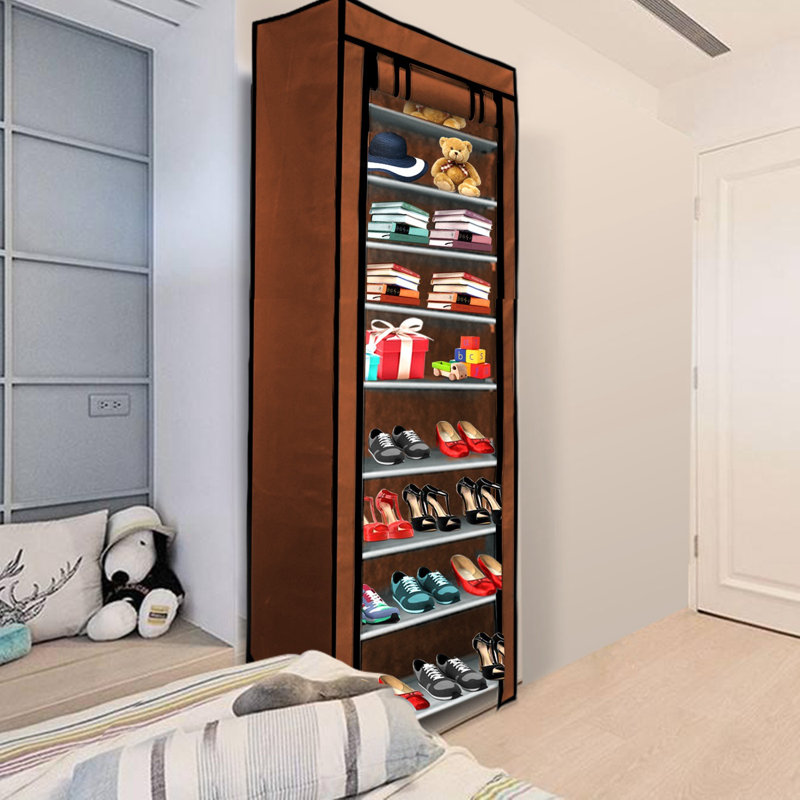 Rangement pour chaussures 27 paires, Brun
