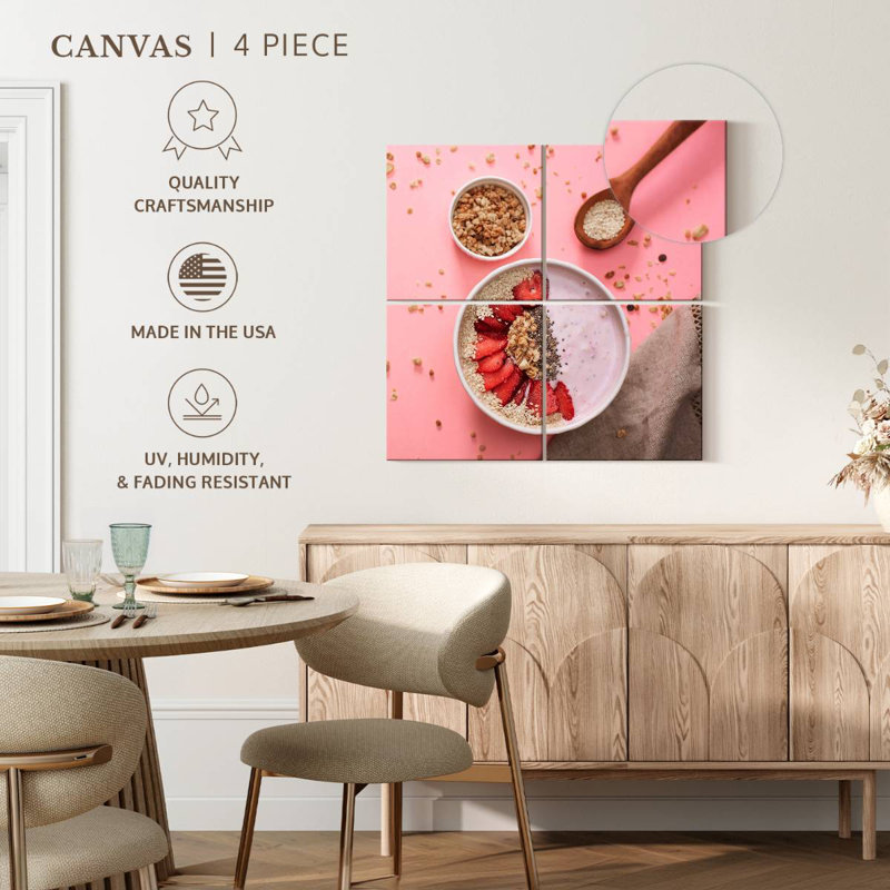 Petit déjeuner Yarlin à la fraise et à l'avoine, H 18 po x l 18 po