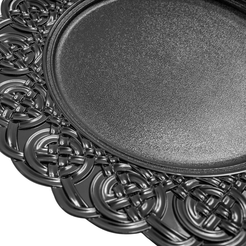 Assiettes de présentation rondes de 13 po, Noir