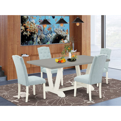 Acacia Solid Wood Dining Set by Red Barrel Studio