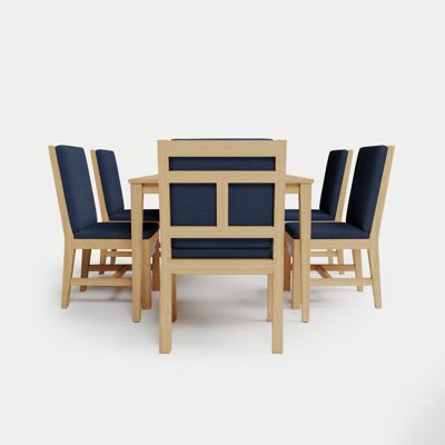 Solerno Heated Rectangle Dining Set — Table + 4 Armless + 2 Armchairs — Dove