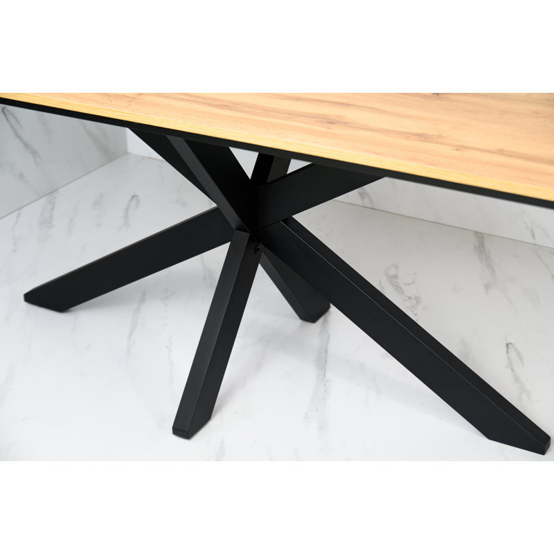 Rectangular 160Cm L x 90Cm W Dining Table, Oak Wood