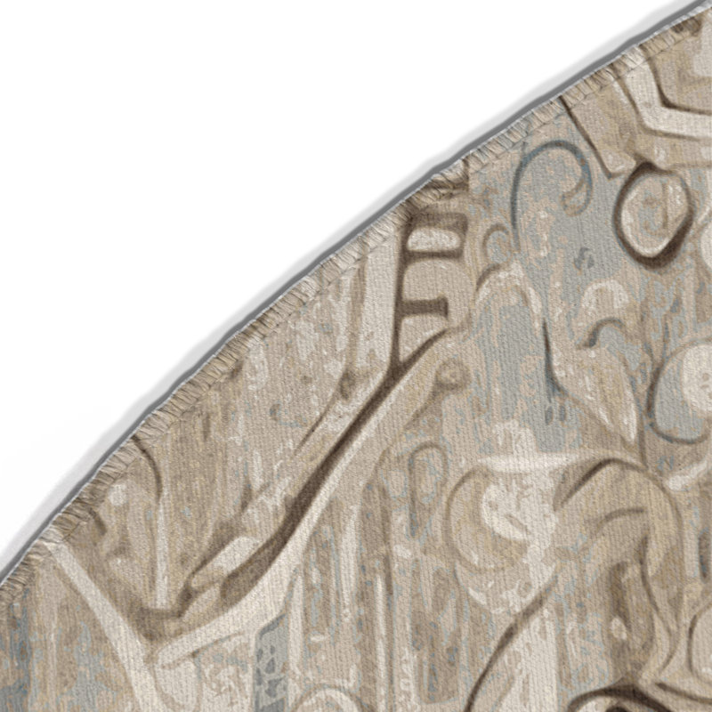 Opulent Heritage Indoor And Outdoor Area Rug, Round 5'