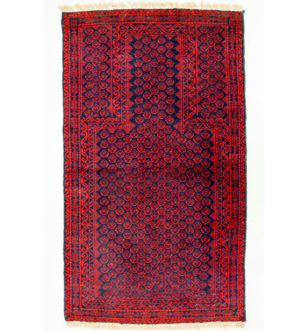 Colerane Hand Hooked Wool Red Indoor/Outdoor Rug