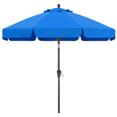 9’ Olefin Market Umbrella with Scalloped Valance and Tilt