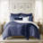 Thorne Navy Comforter & 2 Shams Set Super Queen-120904506
