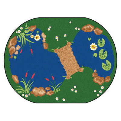 Tapis bleu / vert Playful Pond