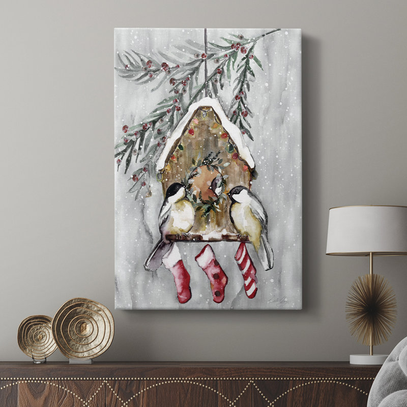 Oiseaux d'hiver - galerie Cavas sur mesure, H 60 po x l 40 po