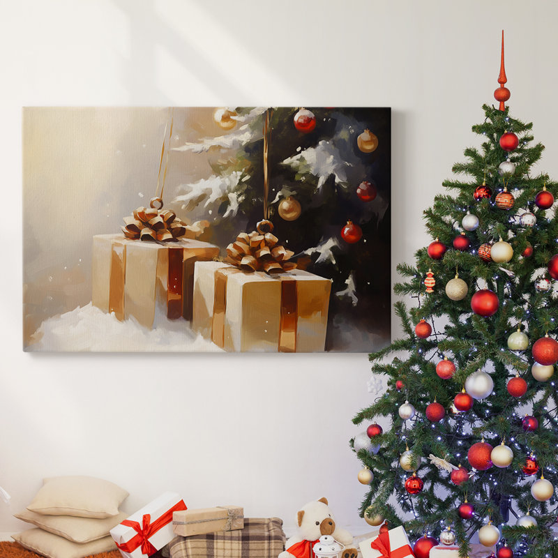 Art des Fêtes de Noël - Toile tendue avec châssis - Série 3-CLX, H 32 po x l 48 po