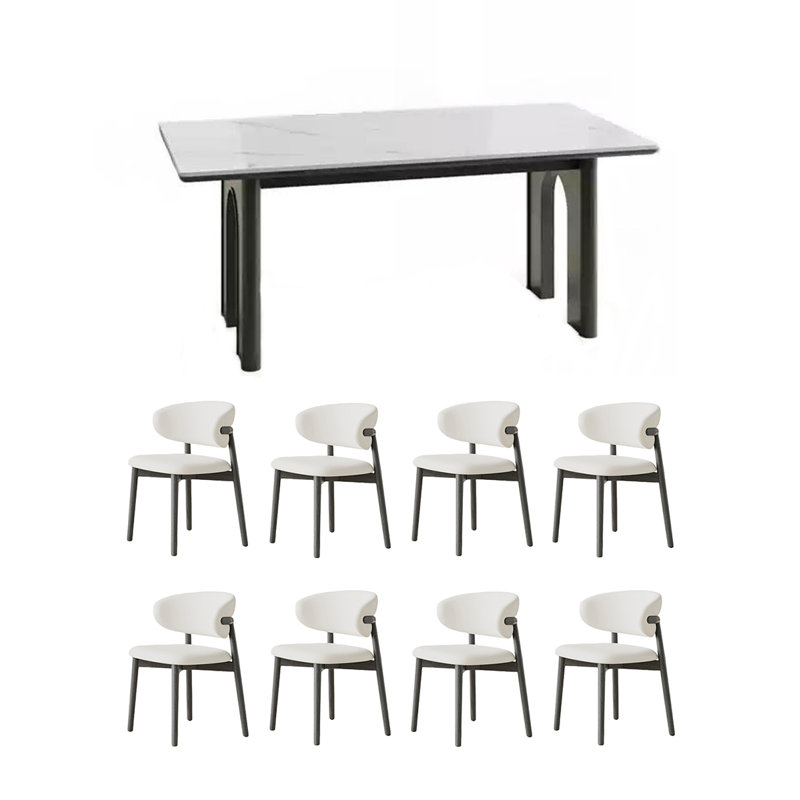 Explosion-Proof Rock Board Dining Table Set