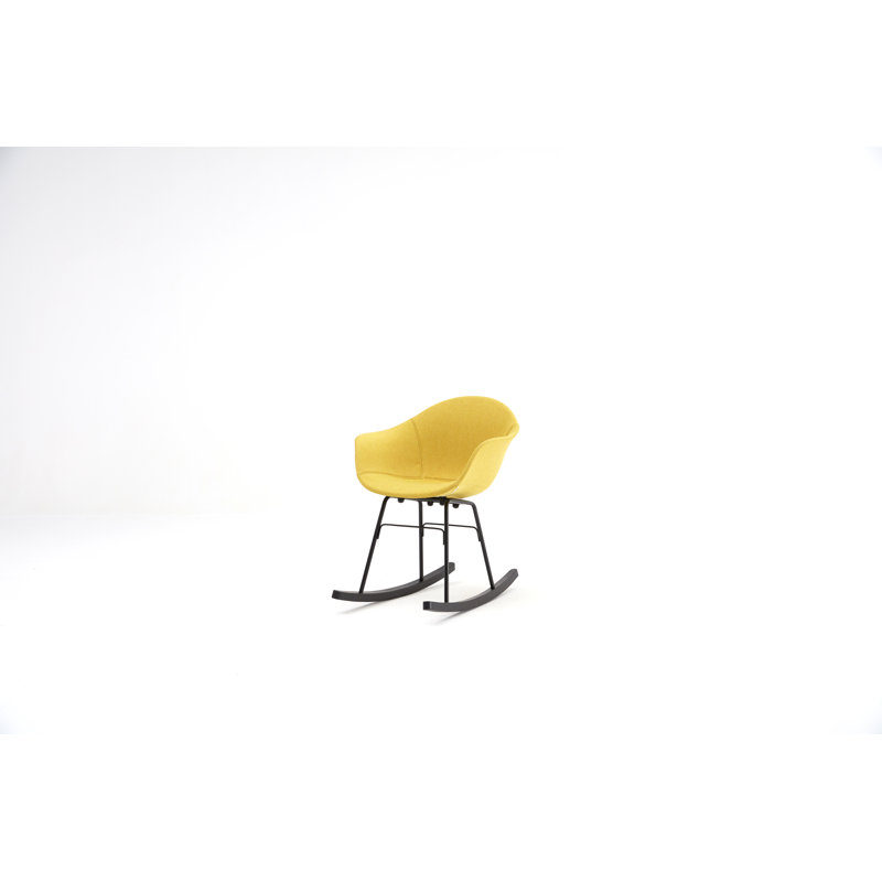 Chaise berçante TA UP, Noir, Moutarde