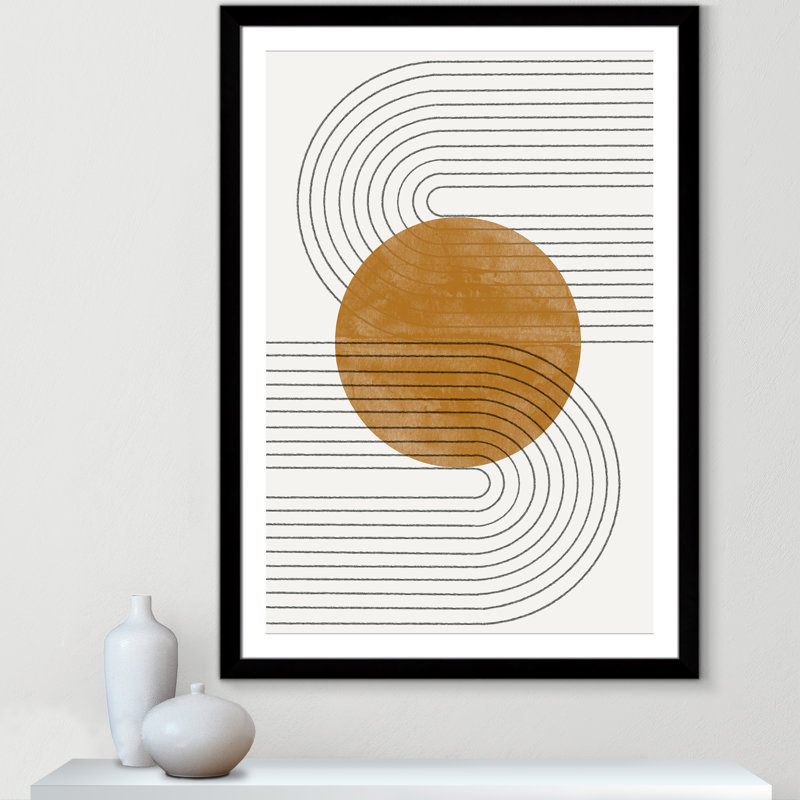Échos courbés par Miuus Studio, L 35 po x H 49 po, Imprimé mat, Satin Black