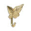 5" Gold Cast Iron Butterfly Wall Hook