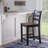 Teo Acacia Solid Wood Counter Stool with Solid Wood Frame-2087216945
