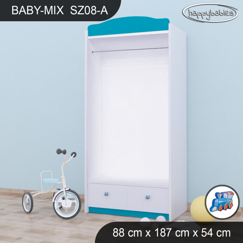 Baby 2 Door Wardrobe, Blue