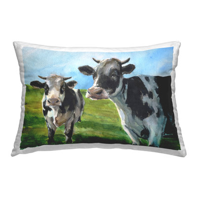 Coussin décoratif traditionnel «Traditional Cows in Field» par GeorgeDyachenkoArt