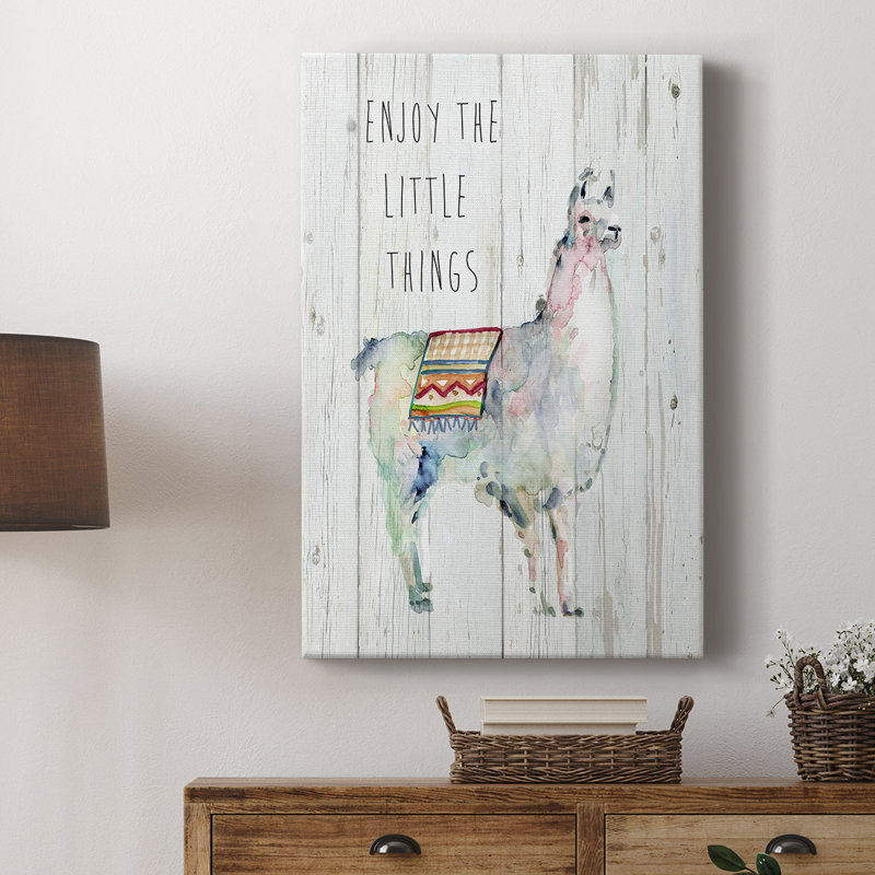Llama Little Things -Custom Wrapped Gallery Cavas