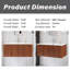 Meuble-lavabo simple 36 po avec comptoir en céramique blanche-763897283