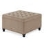 Grand repose-pieds de rangement carré avec pieds en bois-2129423171