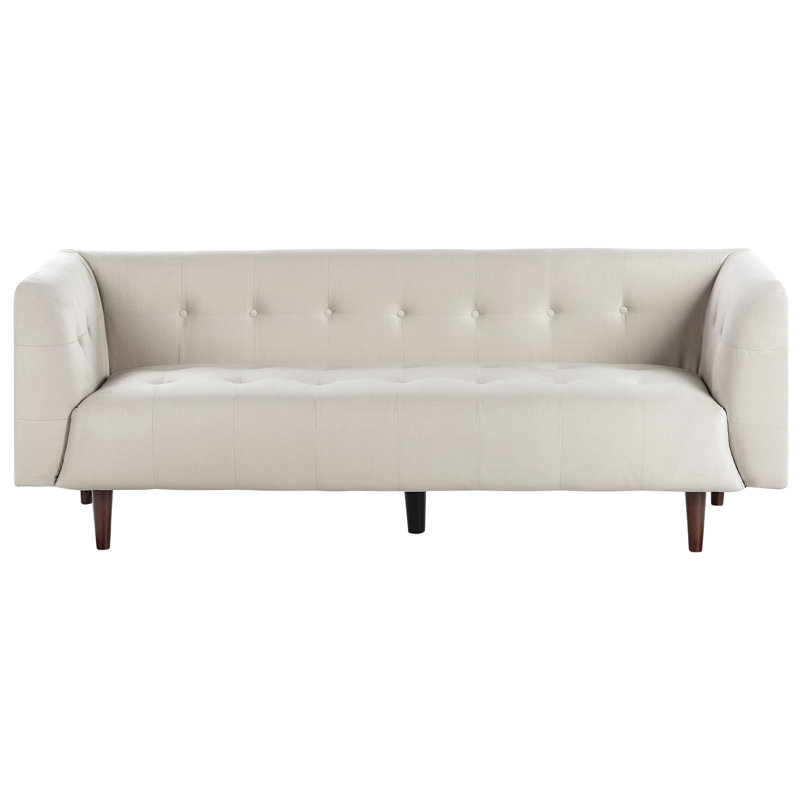 3 Seater Fabric Sofa BYSKE, Beige Polyester