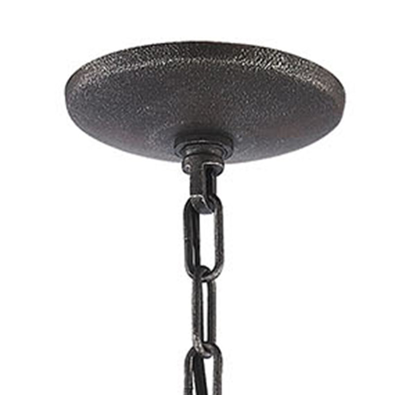Lustre à 6 lumières de 22 po de large Nadina - Fer argenté