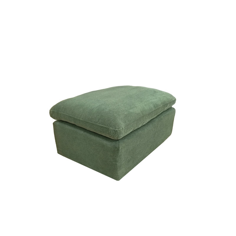 Juanmoswan Full Compressed Ottoman, Dark Green