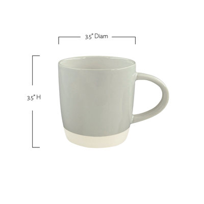 Canvas Home Shell Bisque Porcelain 4 Piece Dinnerware Set, Service For 1
