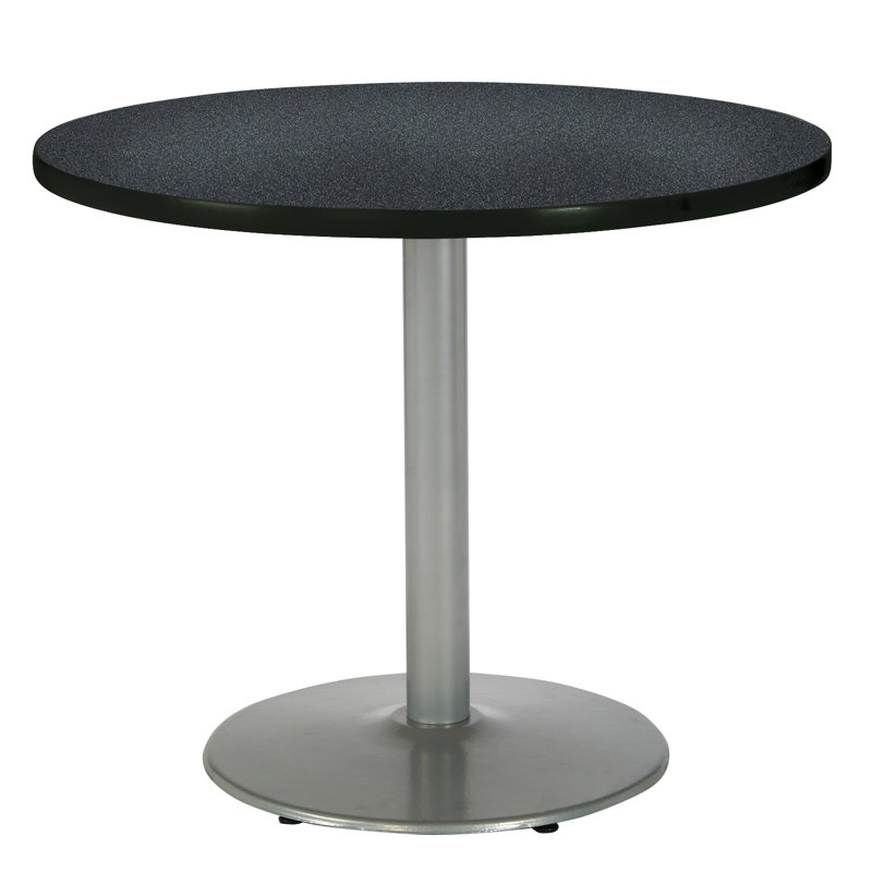 Table de salle à manger ronde, Graphite nebula, argent, H 29 po x L 42 po x L 42 po