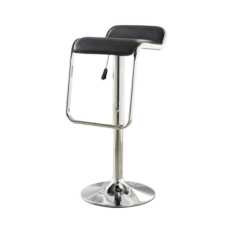 Anyiah Swivel Upholstered Counter Stool, Black