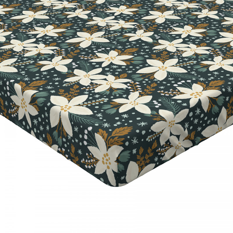 Microfiber Floral Fitted Sheet, Twin XL Fitted Sheet