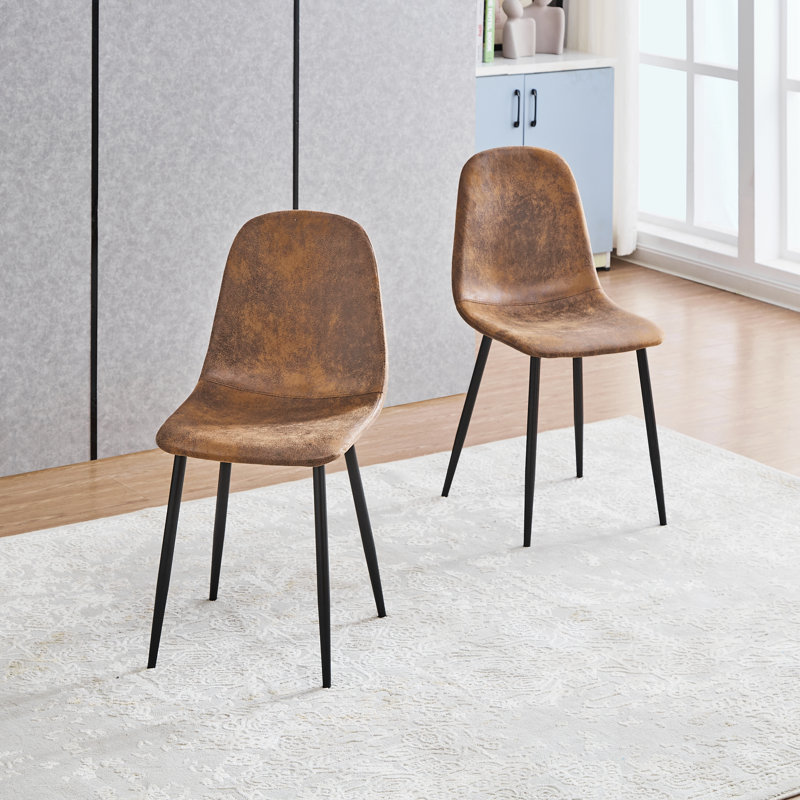 Chaise d'appoint en métal brun, Noir
