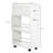3- Tier Slim Storage Cart, Rolling Narrow Kitchen Cart On Wheels For Small Place, Slide Out Side Utility Cart For Bathroom, Laundry