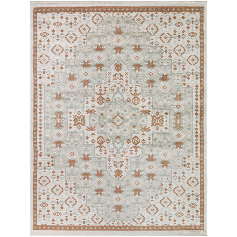 Costante Copper/Grey Transitional Tribal Area Rug, Copper/Grey, 5'3" x 7'