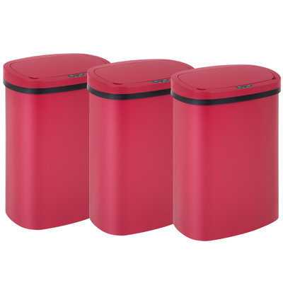 13 Gallon Trash Can Kitchen Trash Can Automatic Garbage Can With Lid Touch Free High-Capacity Motion Sensor For Home Kitchen Bedroom Bathroom Office Kitchen Waste Bin Waterproof Trash Bin