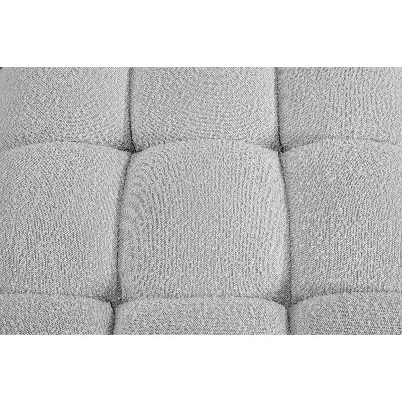 Ames Upholstered Sofa, Grey Boucle Fabric, 1 Armless, 2 Corner, 1 Ottoman