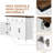 55" Sideboard Buffet Cabinet with Storage, Coffee Bar Cabinet with 2 Drawers and 4 Barn Doors-637716928