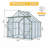 8X6FT-Green Double Door Polycarbonate Greenhouse-119140039-119140042