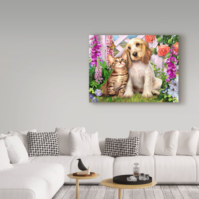 « chats et chiens », reproduction d’impression sur toile tendue