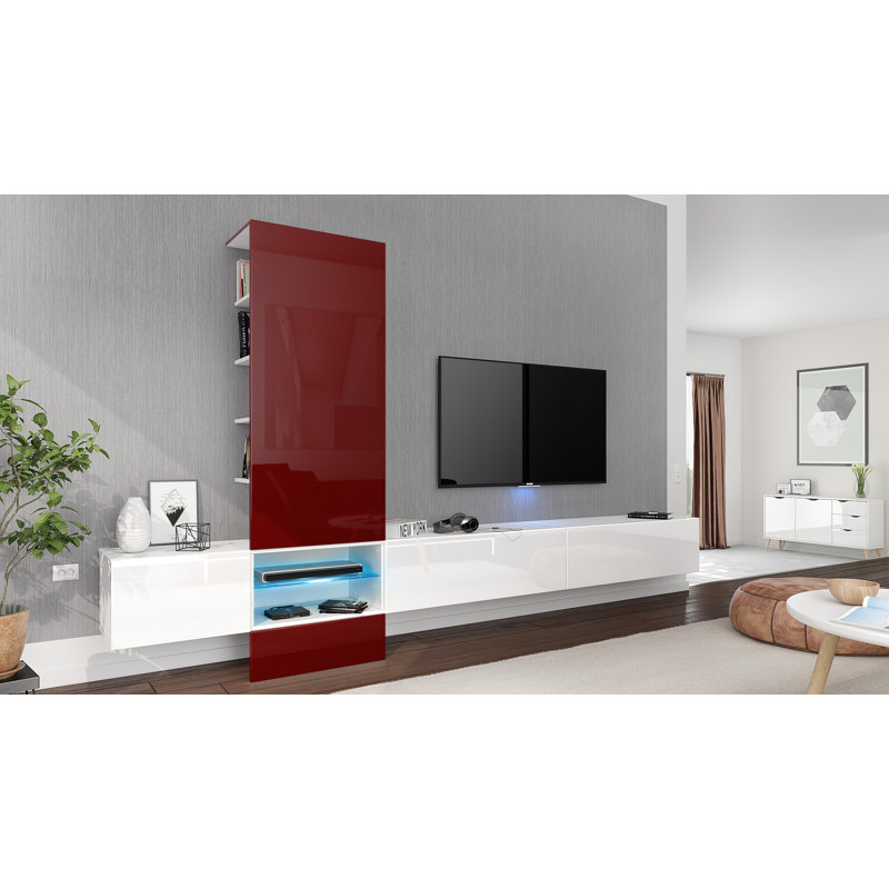 McArthur TV Stand, Bordeaux, With LED