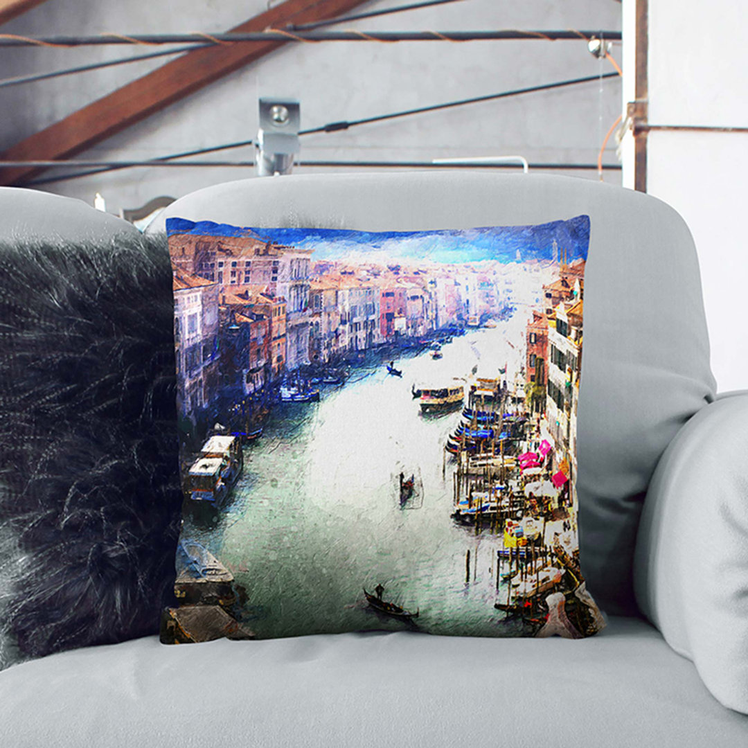 Grand Canal in Venice Italy Cushion with Filling
