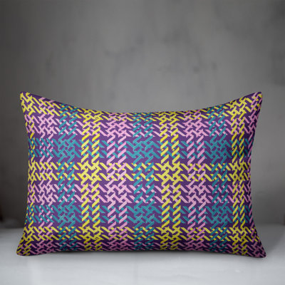  Plaid Polyester Indoor/Outdoor Throw Pillow