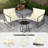Patio 3-Piece Metal Sling Chat Set With Grey Cushions-1218043552