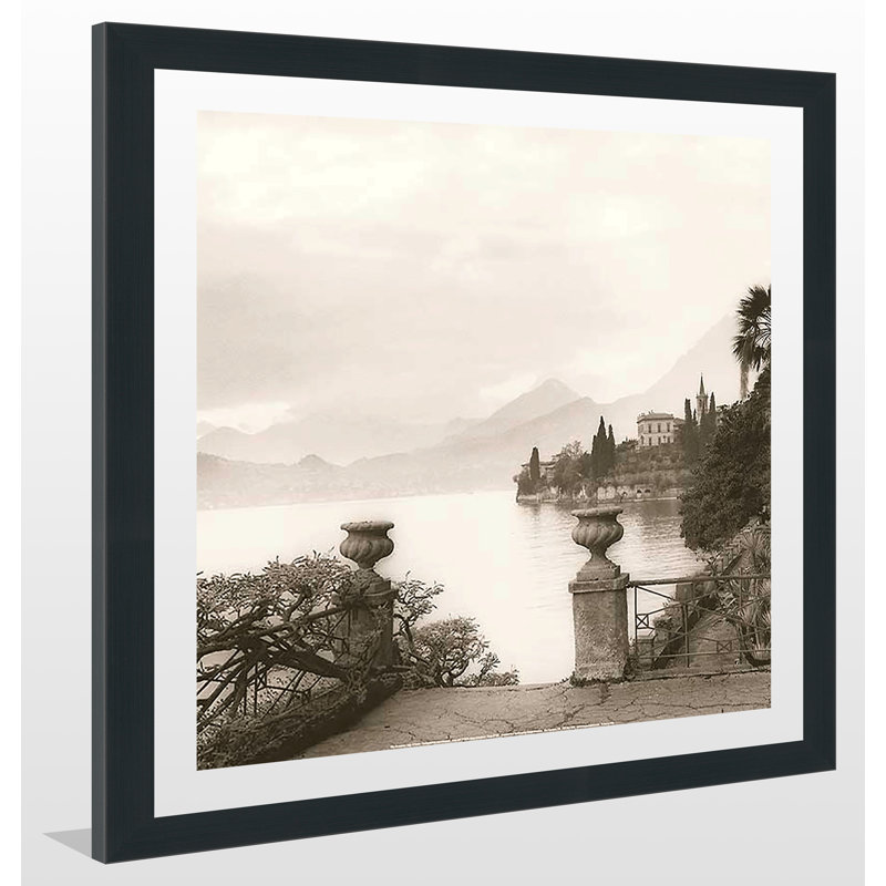 « villa monastero, lago di como » par alan blaustein,, reproduction de photo encadrée, H 39,5 po x l 39,5 po x P 0,75 po