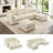 Sarang 6-Piece Modular Sofa Upholstered Sectional U Shaped Cloud Couch-1949629645