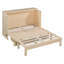 Lit escamotable double avec tiroir et ensemble de prises et ports USB, conception moderne
