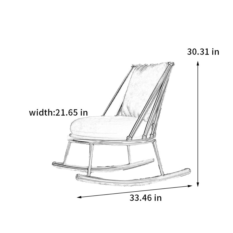Chaise berçante Chai, Mandarine